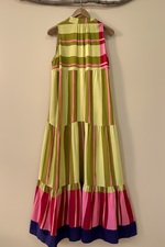 Carregar imagem no visualizador da galeria, Vestido maxi multicolor costas
