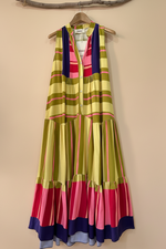 Carregar imagem no visualizador da galeria, Vestido maxi multicolor frente
