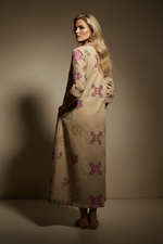 Carregar imagem no visualizador da galeria, Vestido ponto de cruz - Deusa loura costas
