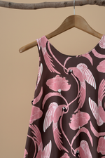 Cargue la imagen en el visor de la galería,Vestido rosa/castanho - detalhe decote
