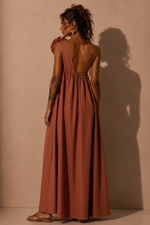 Cargue la imagen en el visor de la galería,Vestido Terracota - Costas

