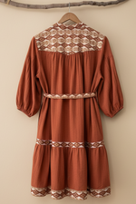 Chargez l'image dans la visionneuse de la galerie,Vestido terracotta costas
