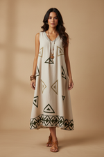 Load image in the gallery viewer,Vestido tribal frente
