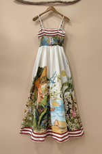 Carregar imagem no visualizador da galeria, Vestido tropical - frente franzido
